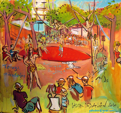 Pintura de Patou Deballon 2010 - Nestor Martellini y su show Tarzán sin Jane